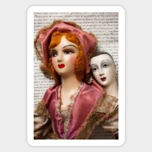 Two Vintage Dolls Sticker